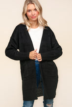 Load image into Gallery viewer, Haptics Stripe Textured Open Front Cardigan with Pockets
