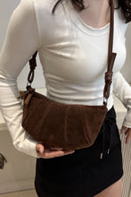Load image into Gallery viewer, Suede Croissant Shape Shoulder Bag
