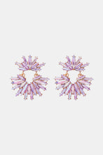 Load image into Gallery viewer, Flower Shape Glass Stone Dangle Earrings

