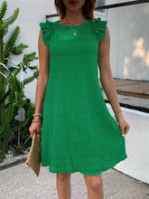 Load image into Gallery viewer, Ruffled Round Neck Sleeveless Dress
