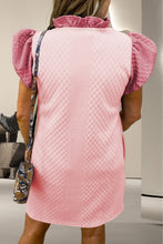 Load image into Gallery viewer, Ruffled V-Neck Cap Sleeve Mini Dress
