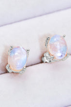 Load image into Gallery viewer, Natural Moonstone 4-Prong Stud Earrings
