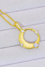 Load image into Gallery viewer, Inlaid Zircon and Natural Moonstone Pendant Necklace
