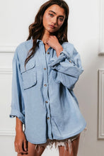 Load image into Gallery viewer, BiBi Button Down Stitch Detail Shirt with Chest Pockets
