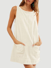 Load image into Gallery viewer, Mandy Round Neck Wide Strap Mini Dress with Pockets
