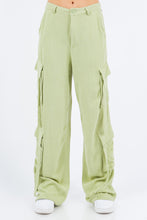 Load image into Gallery viewer, American Bazi Linen Wide Leg Cargo Pants
