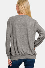Load image into Gallery viewer, Zenana Full Size Melange Round Neck Top
