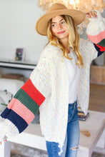 Load image into Gallery viewer, Haptics Full Size Color Block Open Front Cardigan
