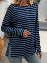 Load image into Gallery viewer, Mandy Striped Round Neck Long Sleeve T-Shirt
