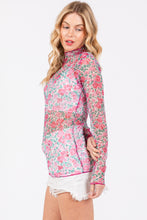 Load image into Gallery viewer, SAGE + FIG Floral Mesh Long Sleeve Top
