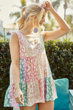 Load image into Gallery viewer, BiBi Ombre Leopard Sleeveless Babydoll Top
