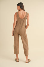 Load image into Gallery viewer, MABLE Sleeveless Knit Crop Jumpsuit with Pockets
