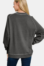 Load image into Gallery viewer, Zenana Full Size Pigment Dyed French Terry Sweatshirt
