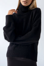 Load image into Gallery viewer, Basic Bae Turtleneck Dropped Shoulder Long Sleeve Sweater
