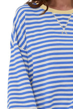 Load image into Gallery viewer, Striped Round Neck Long Sleeve Sweatshirt
