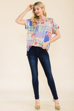 Load image into Gallery viewer, Celeste Full Size Round Neck Short Sleeve Floral T-Shirt
