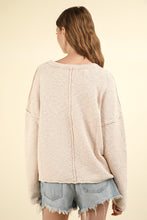 Load image into Gallery viewer, VERY J Mineral Washed Exposed Seam Sweater
