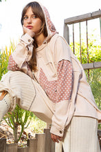 Load image into Gallery viewer, POL Star Patchwork Raw Edge French Terry Hoodie
