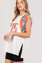 Load image into Gallery viewer, SAGE + FIG Patch Print Side Slit Sleeveless Top
