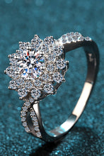 Load image into Gallery viewer, Moissanite Flower-Shape Split Shank Ring
