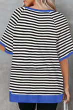 Load image into Gallery viewer, Striped Round Neck Half Sleeve T-Shirt
