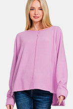 Load image into Gallery viewer, Zenana High-Low Side Slit Round Neck T-Shirt
