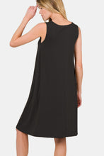 Load image into Gallery viewer, Zenana Full Size Sleeveless Flared Dress with Side Pockets
