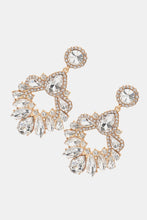 Load image into Gallery viewer, Zinc Alloy Frame Glass Stone Dangle Earrings
