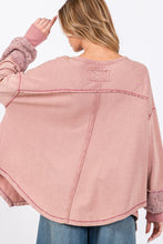Load image into Gallery viewer, SAGE + FIG Peace Sign Mineral Wash Terry Top
