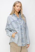 Load image into Gallery viewer, RISEN Button Up Long Sleeve Shacket
