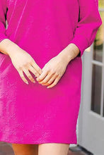 Load image into Gallery viewer, Texture Quarter Zip Long Sleeve Mini Dress
