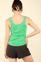 Load image into Gallery viewer, VERY J Washed Ribbed Tank with Placket Detail
