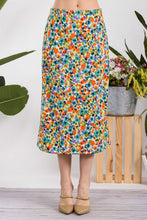 Load image into Gallery viewer, Celeste Full Size Floral A-Line Midi Skirt
