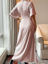 Load image into Gallery viewer, Devine Slit Animal Print V-Neck Half Sleeve Dress
