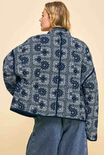 Load image into Gallery viewer, Davi &amp; Dani Vintage Print Open Front Jacket with Pockets
