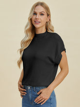 Load image into Gallery viewer, Double Take Full Size Mock Neck Short Sleeve Sweater

