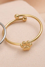 Load image into Gallery viewer, Bear Track Stainless Steel Open Ring
