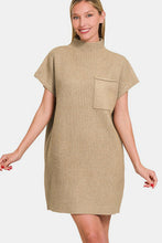 Load image into Gallery viewer, Zenana Short Sleeve Sweater Mini Dress
