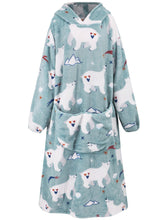 Load image into Gallery viewer, Fuzzy Pocketed Long Sleeve Hooded Lounge Dress
