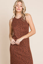 Load image into Gallery viewer, BOMBOM Slit Round Neck Sleeveless Midi Dress
