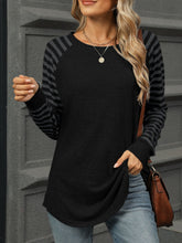 Load image into Gallery viewer, Striped Round Neck Long Sleeve T-Shirt
