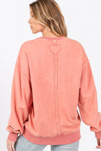 Load image into Gallery viewer, SAGE + FIG LOVE Path Applique Drop Shoulder Sweatshirt
