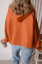 Load image into Gallery viewer, Pocketed Half Zip Dropped Shoulder Hoodie
