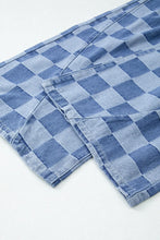 Load image into Gallery viewer, Checkered Wide Leg Jeans with Pockets
