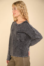 Load image into Gallery viewer, VERY J Mineral Washed Exposed Seam Sweater
