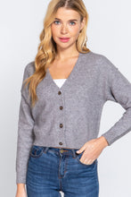 Load image into Gallery viewer, ACTIVE BASIC V-Neck Button Up Long Sleeve Knit Cardigan
