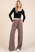 Load image into Gallery viewer, BOMBOM Elastic Waist Wide Leg Pants with Pockets
