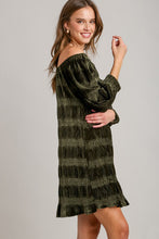 Load image into Gallery viewer, Umgee Off-Shoulder Balloon Sleeve Velvet Mini Dress
