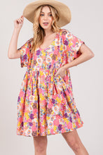 Load image into Gallery viewer, SAGE + FIG Floral Short Sleeve Babydoll Dress with Pockets
