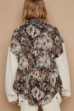 Load image into Gallery viewer, POL Contrast Sleeves Button Down Floral Jacquard Shirt
